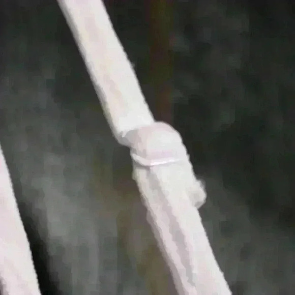 EYELET White Stretchy Strappy Mini Ruffled Hem Dress Coquette Ibiza Women Small - Picture 6 of 12